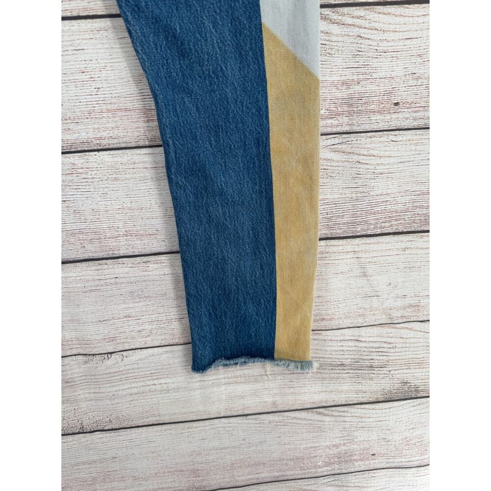 Levi's Premium 501 Moto Crop Straight Jeans Women's 26x28 Blue/Gray/Tan - Picture 14 of 15